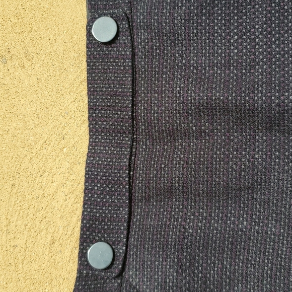 Ann Taylor Loft Petites Black Gray & Purple Polka Dot Mini Skirt Size 8P - Picture 3 of 11